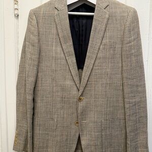 J.Crew Ludlow Classic Linen Plaid Men's Blazer